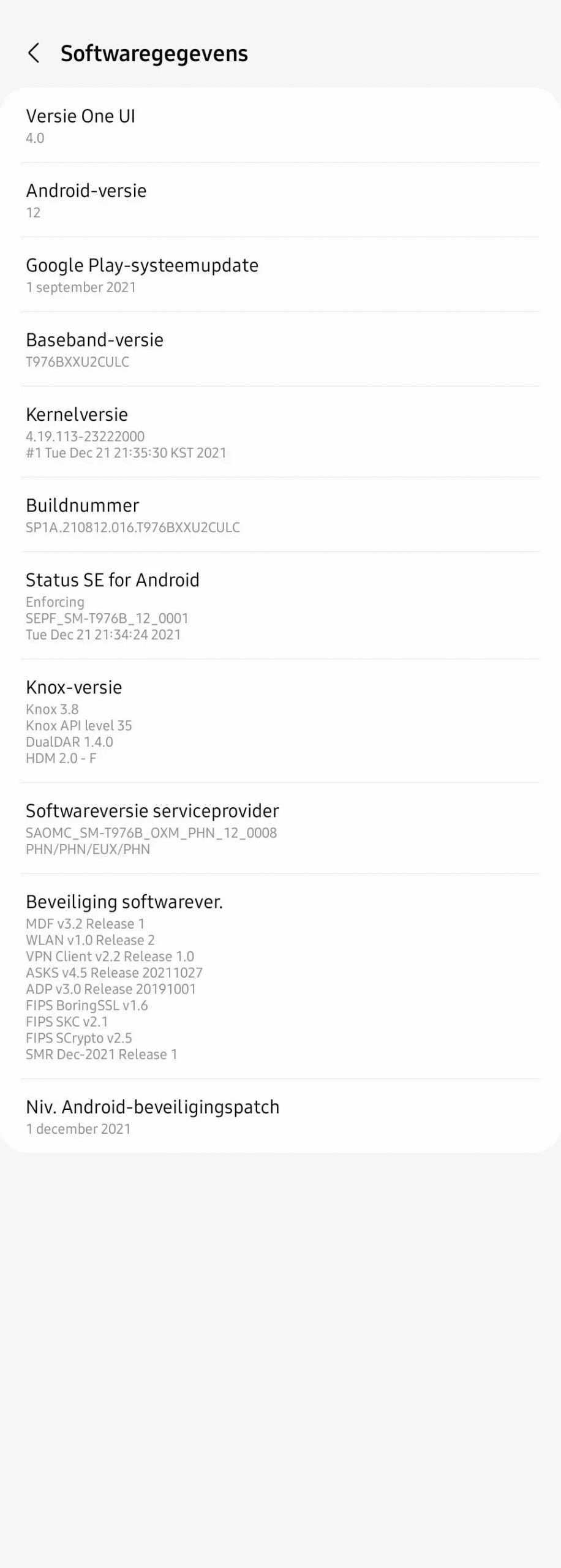 samsung galaxy tab s7 android 12 aggiornamento