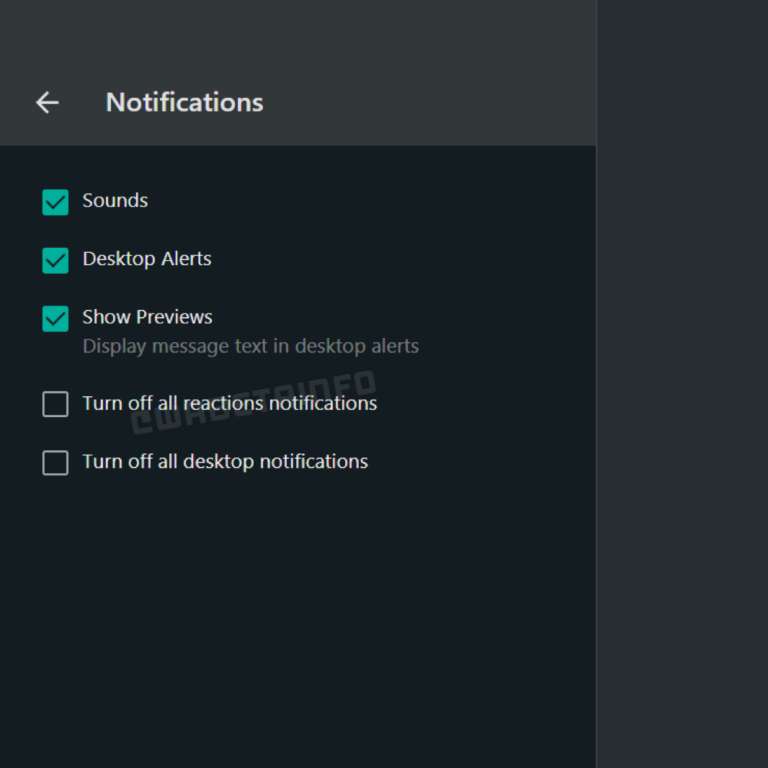 whatsapp desktop beta notifiche reazioni