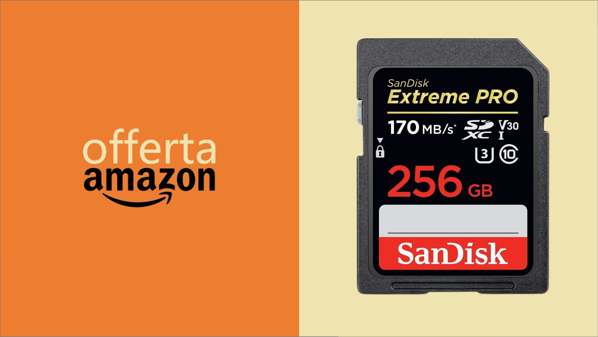 Scheda SDXC SanDisk da 256GB a PREZZO IMBATTIBILE (-44%)
