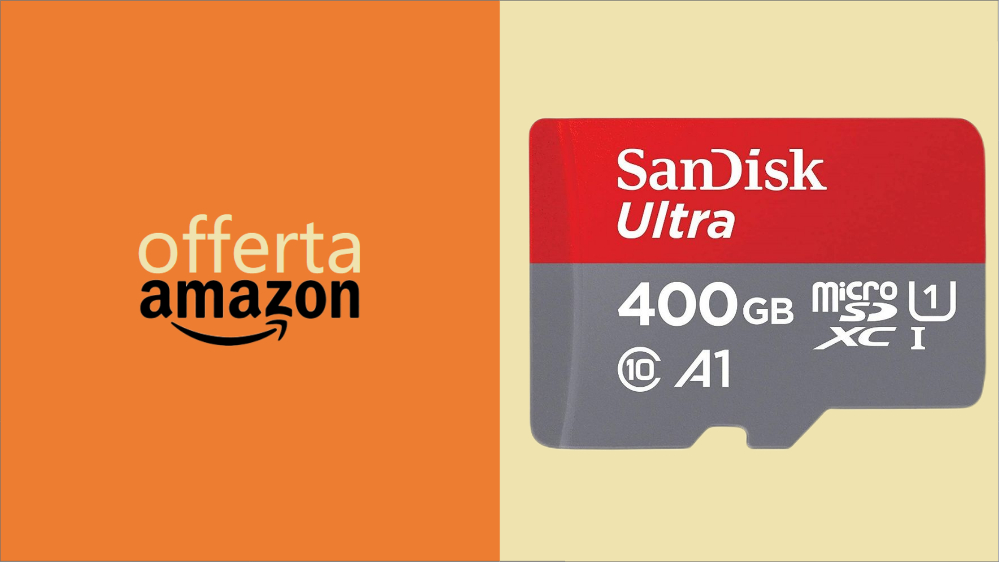 MicroSD SanDisk Ultra da 400GB in SUPER SCONTO su Amazon (-37%)