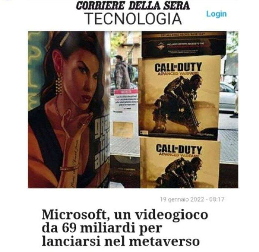 Corriere della Sera Xbox Activision