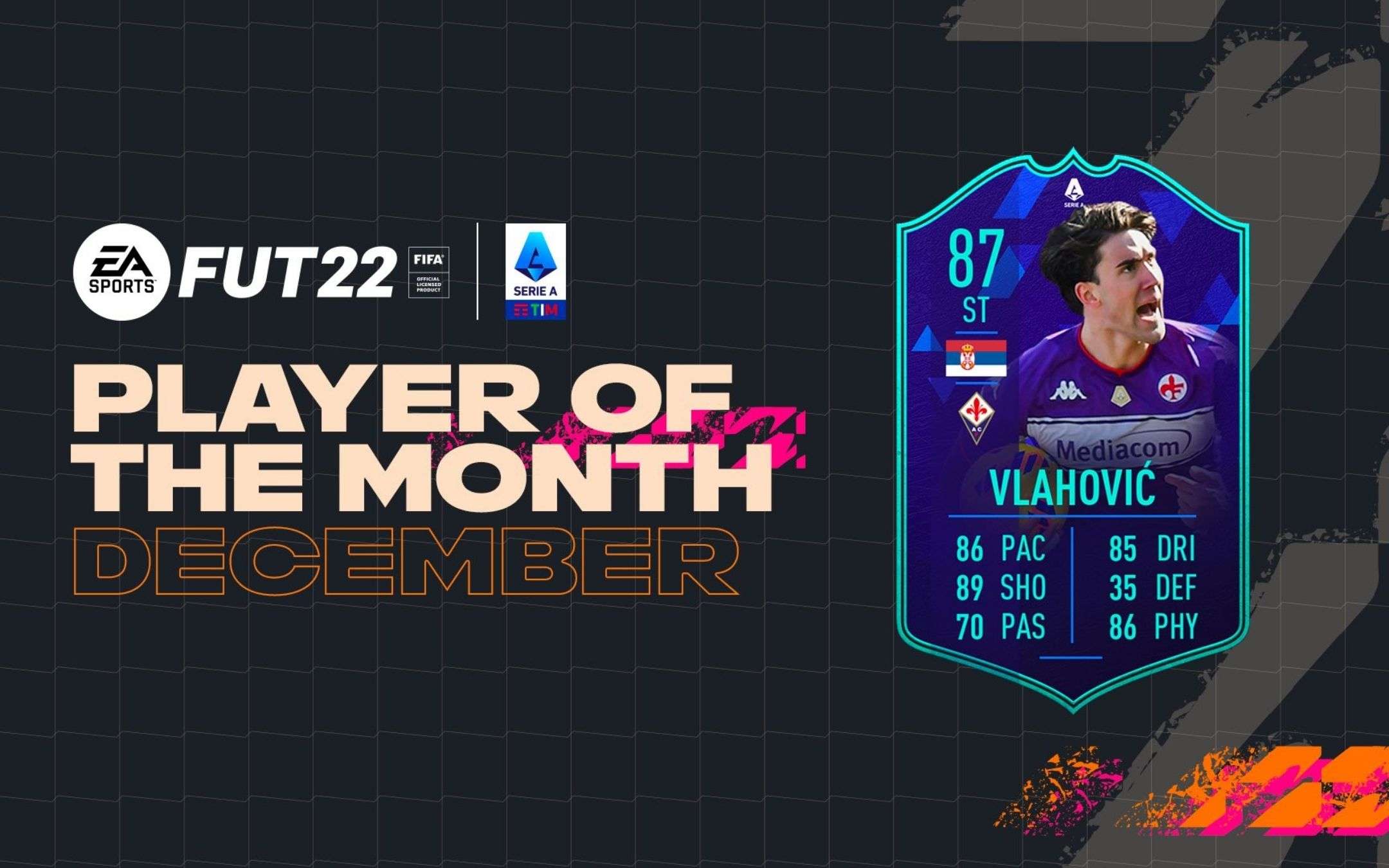 FIFA 22 FUT POTM dicembre 2021, come riscattare Vlahovic