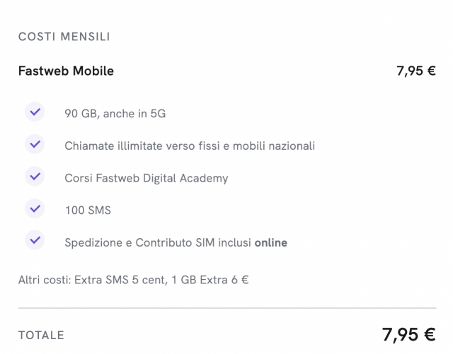 Fastweb Mobile 90 Giga