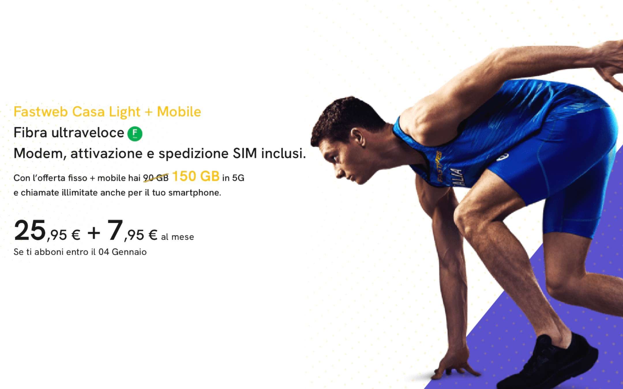 Fastweb Mobile Freedom: 150GB fino al 4 Gennaio!