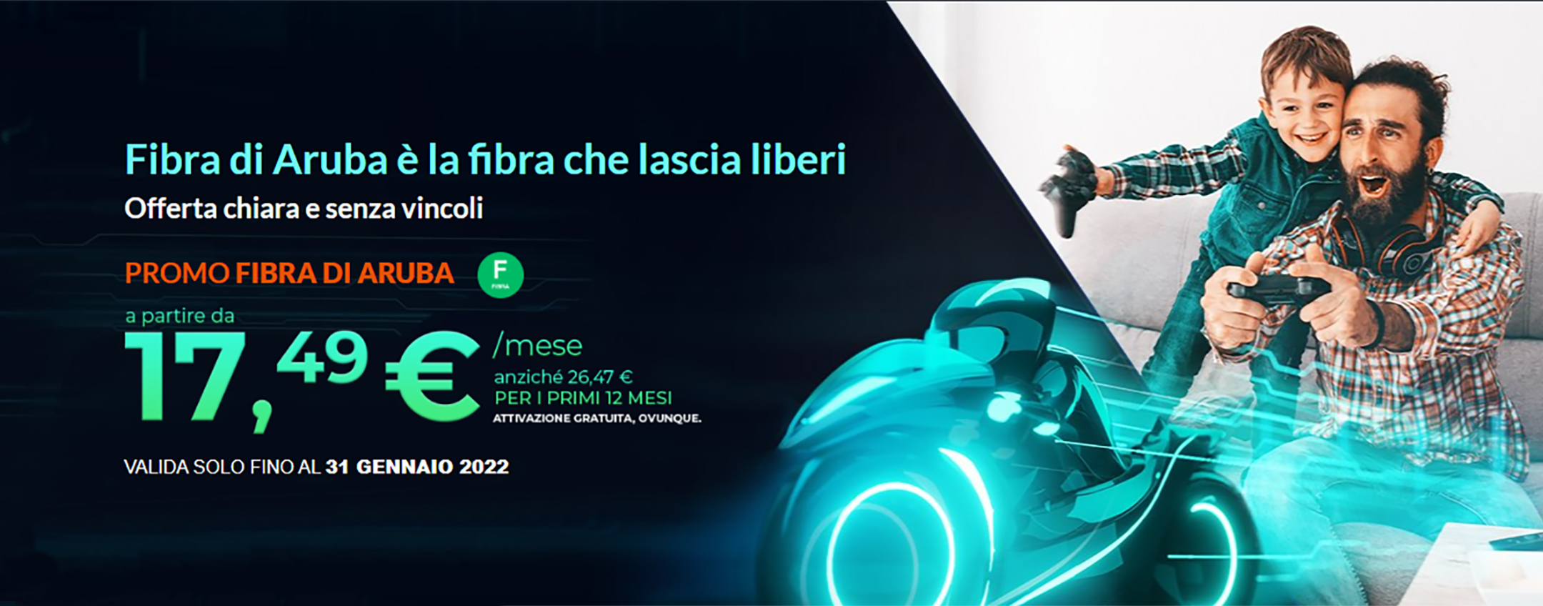 Fibra Aruba: Alternativa ad Iliad a 17,49€