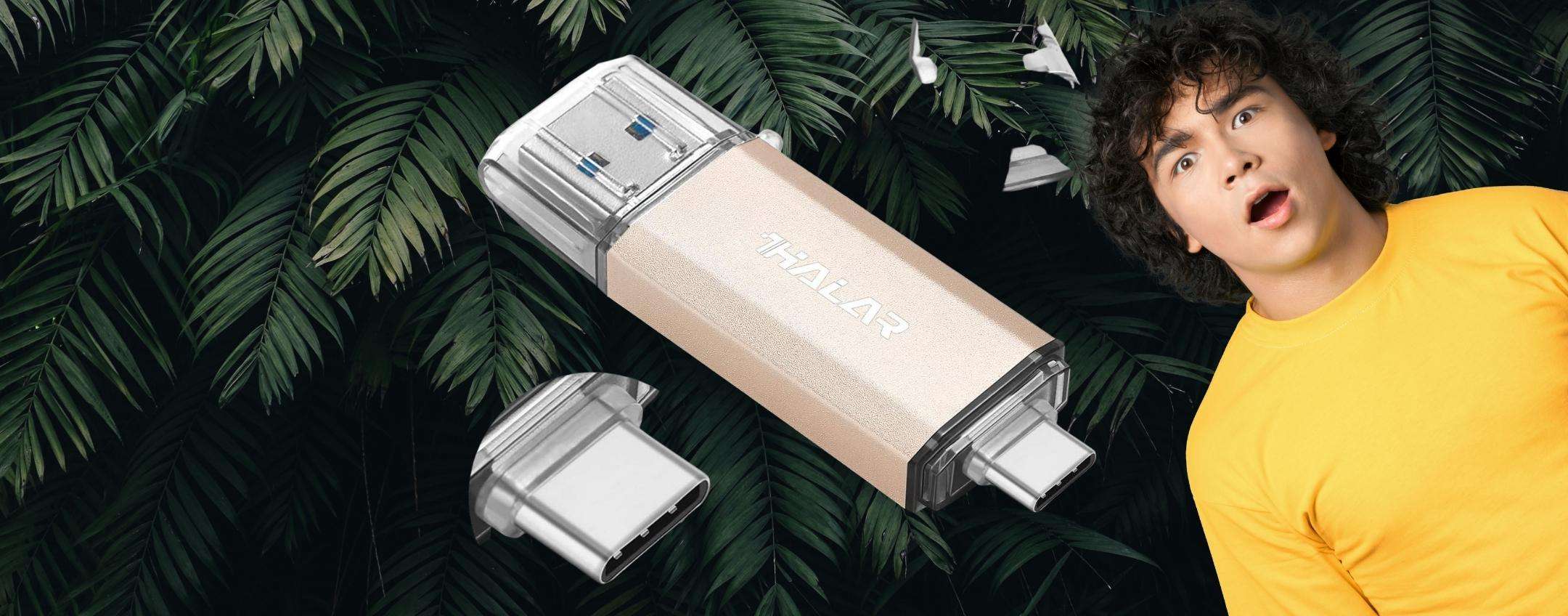 DOPPIA chiavetta USB GENIALE: la colleghi anche allo smartphone (10€)