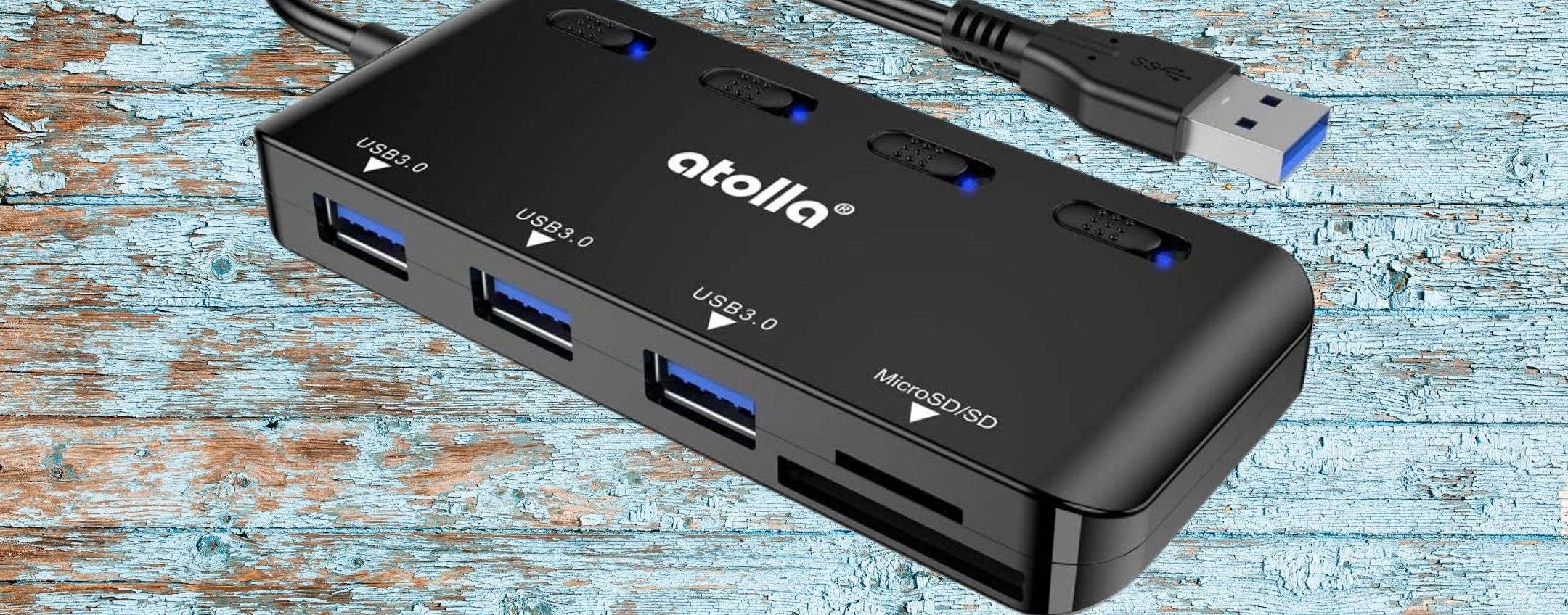 Hub USB 5 in 1 con interruttori: a questo prezzo è un REGALO (15€) Hub USB 5 in 1 con interruttori: a questo prezzo è un REGALO (15€)