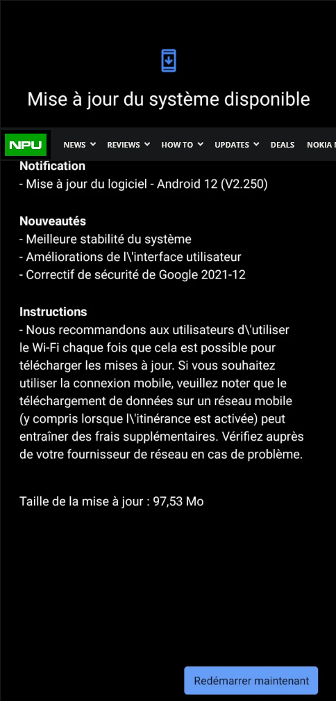 nokia x10 5g android 12 patch dicembre aggiornamento