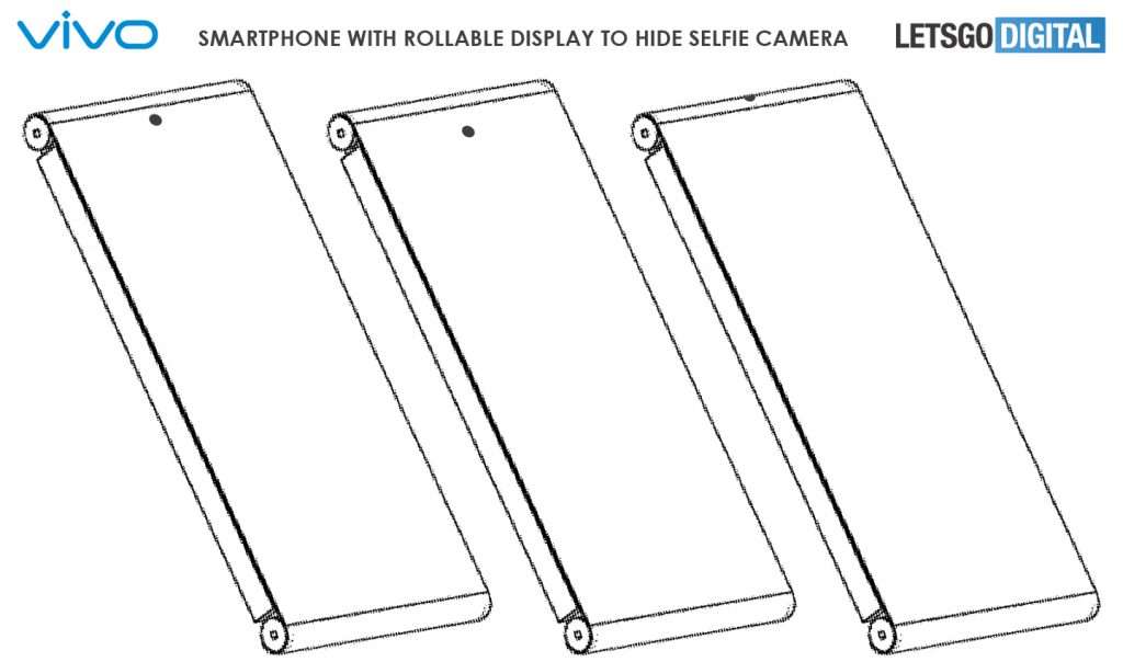 vivo smartphone brevetto display arrotolabile fotocamere selfie