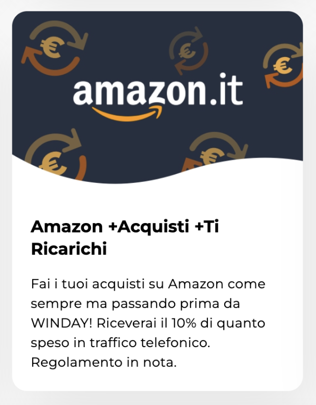 + Acquisti + Ti Ricarichi WINDAY