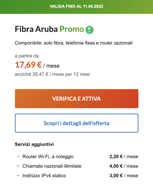 Aruba Fibra Stop&Go