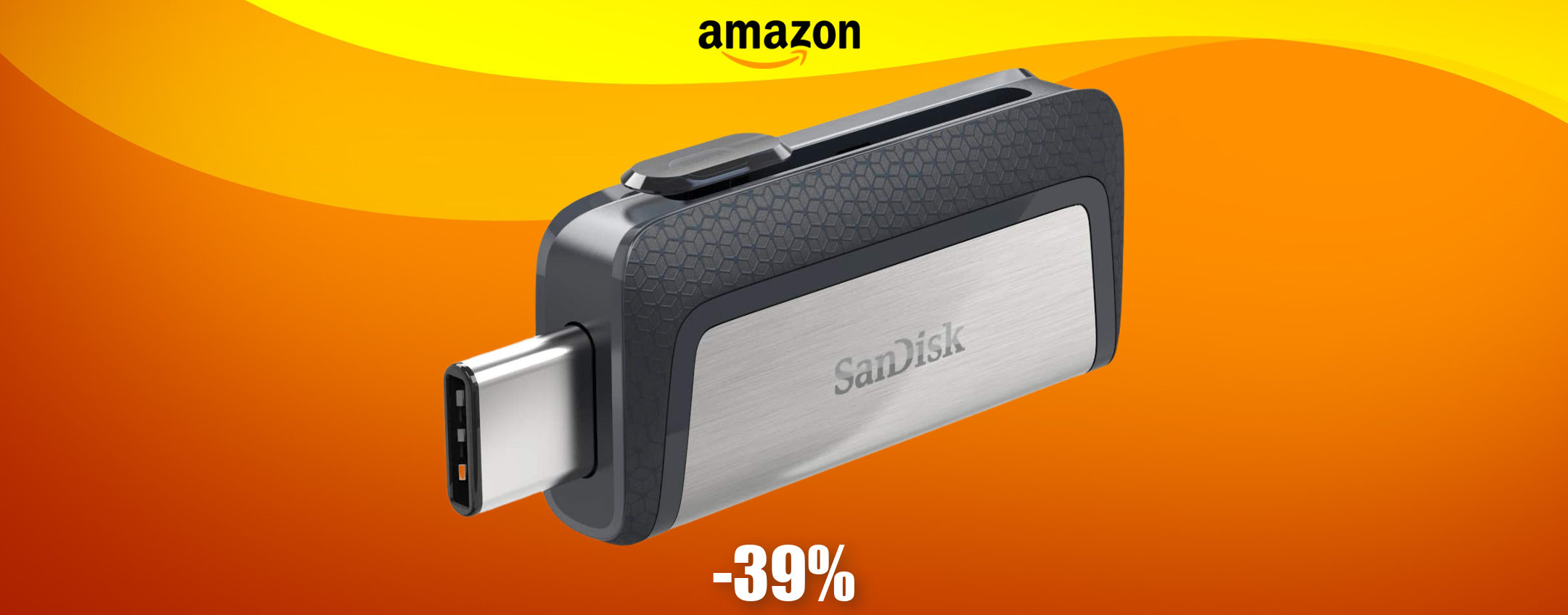 Chiavetta USB 64GB con 2 USCITE: la prendi con appena 22€ (-39%)