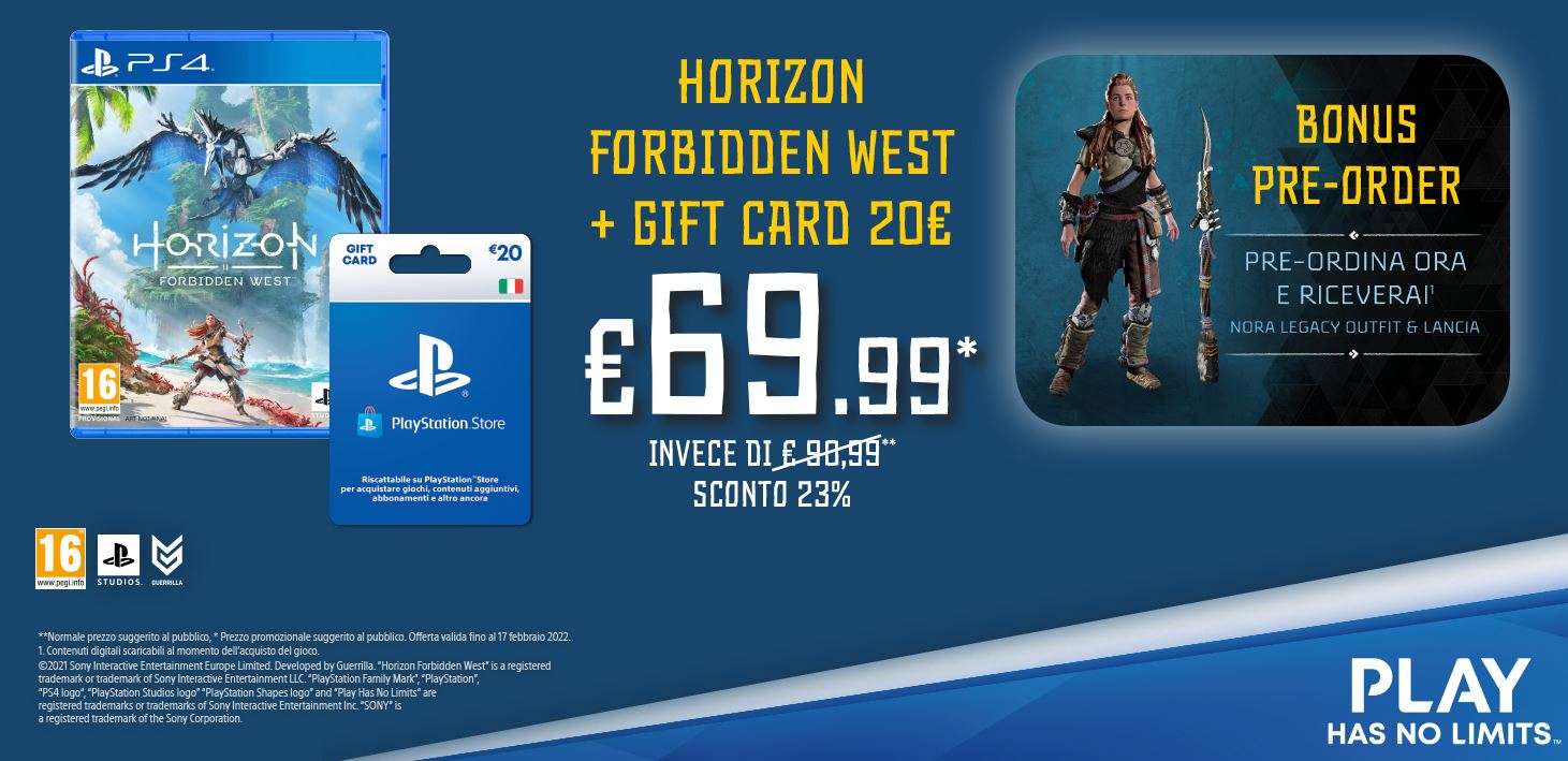 Horizon Forbidden West offerta preordine