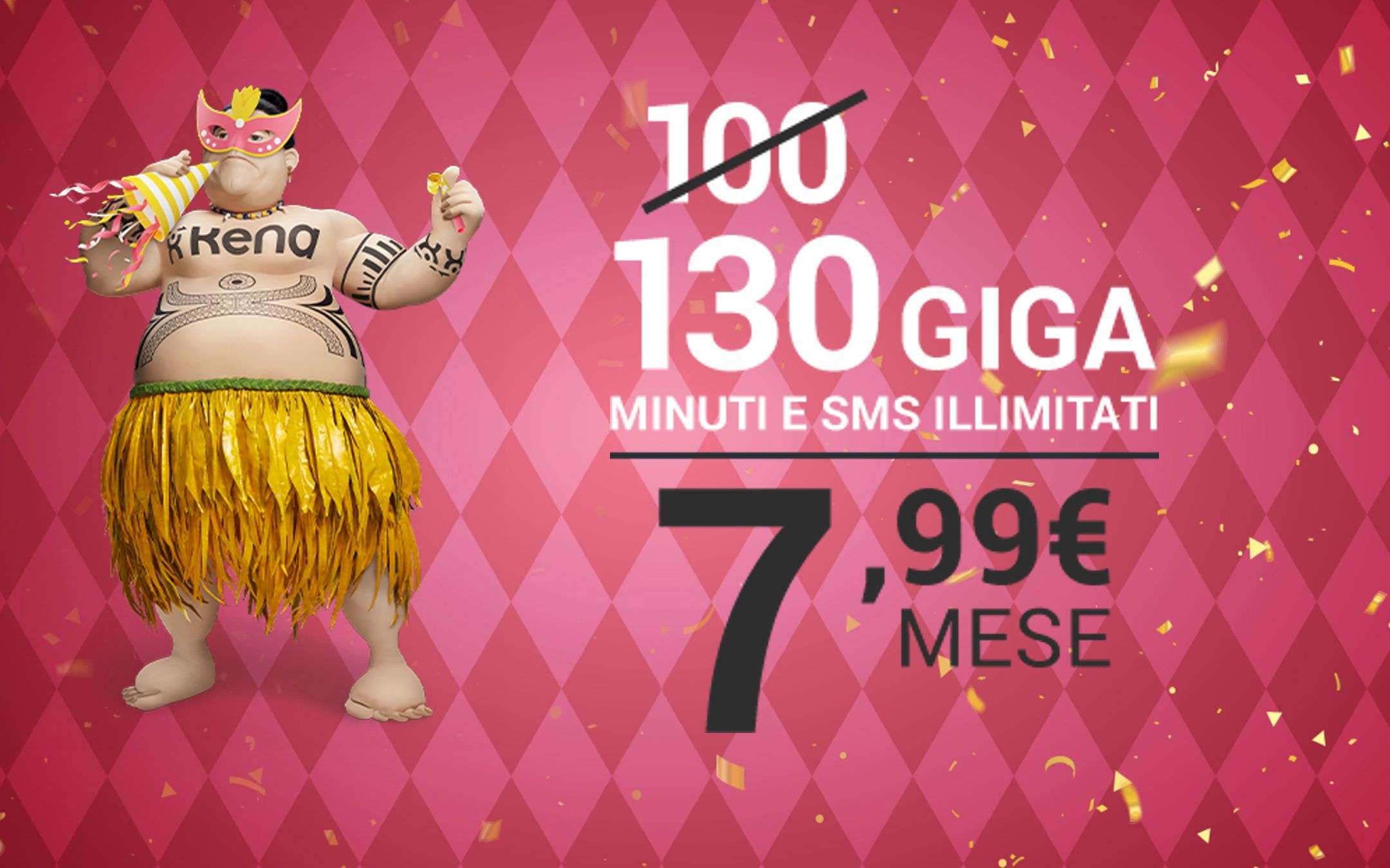 Kena Mobile: 130 Giga a SOLI 7,99€ al mese