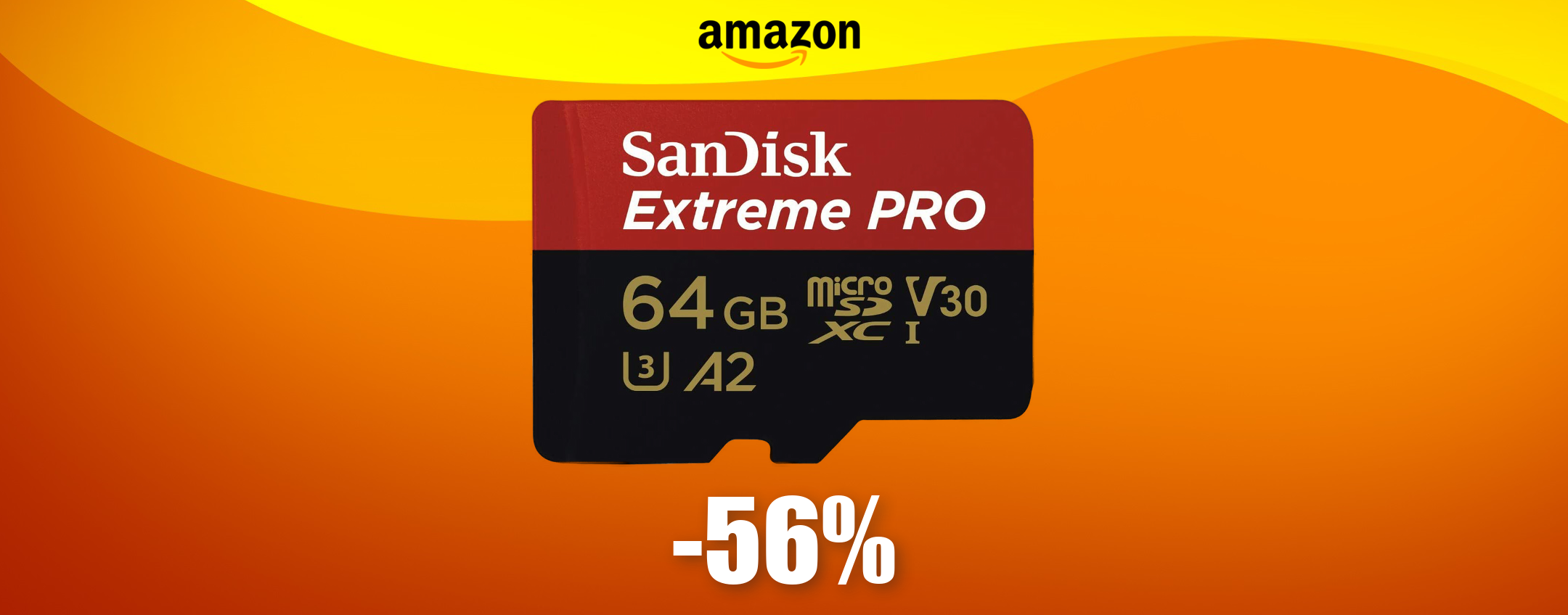 MicroSD SanDisk 64GB: ad appena 18€ è un vero REGALO (-56%)