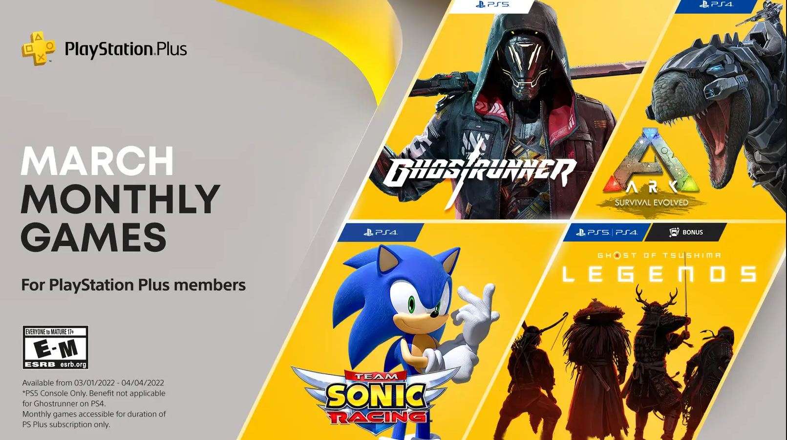 PlayStation Plus marzo 2022 giochi gratis ufficiali
