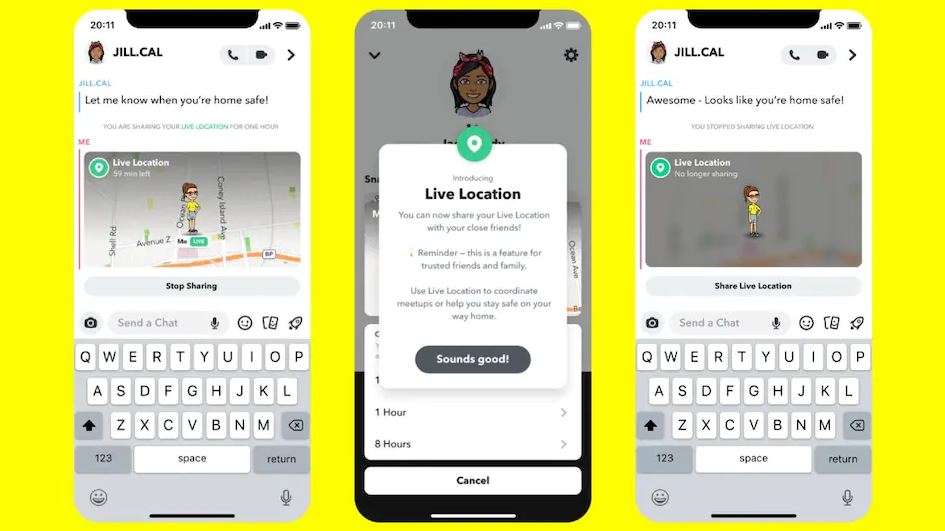 Snapchat condividere posizione