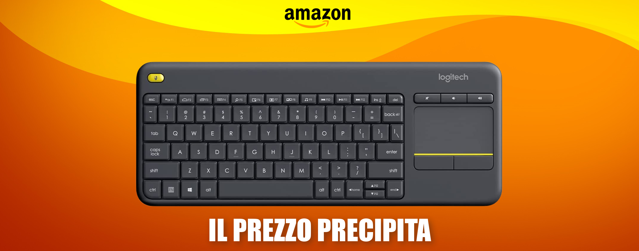 Tastiera wireless Logitech, per PC e TV: errore di prezzo? (28€)