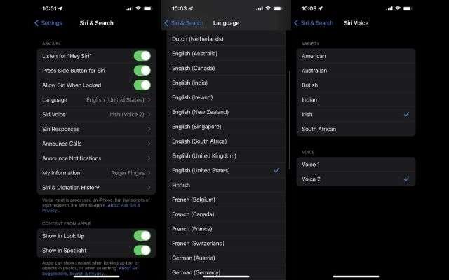 cambiare la voce a siri