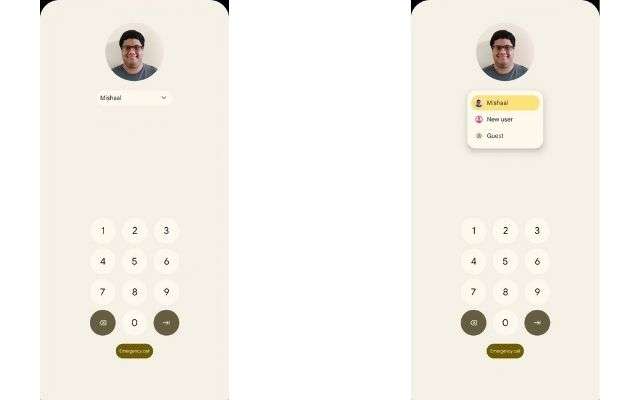 android 13 cambio utente lockscreen