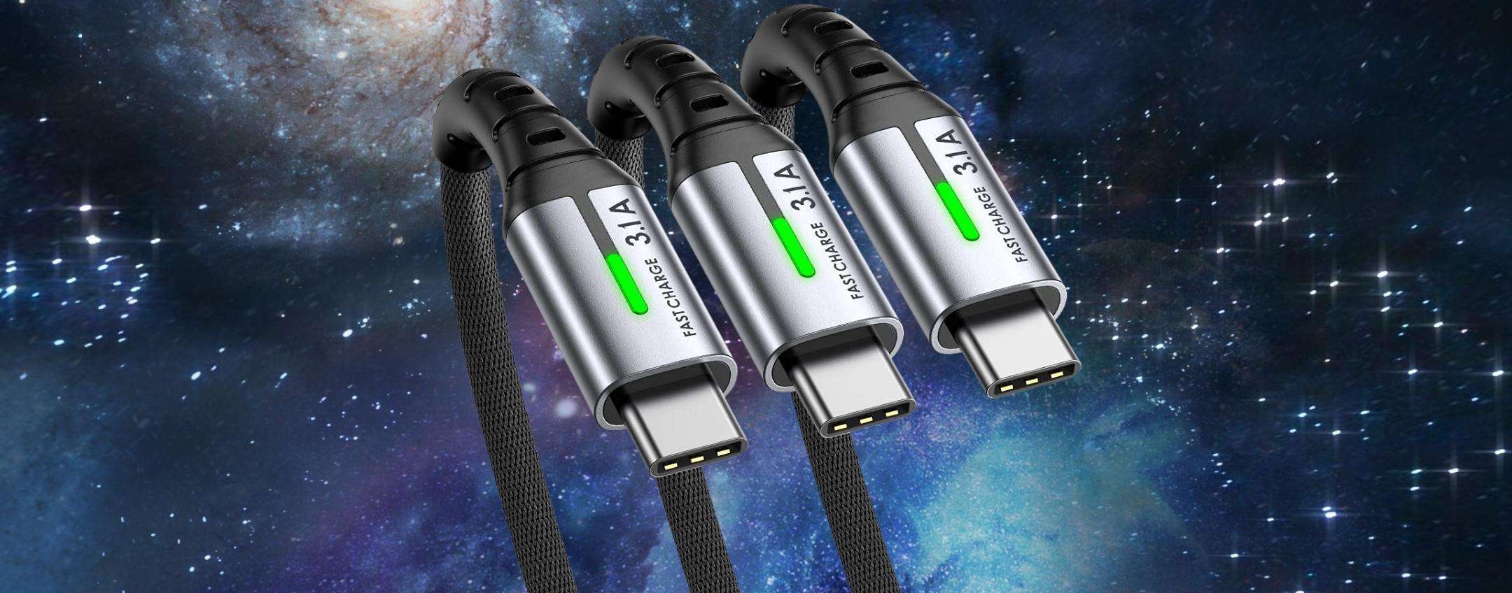 3 cavi USB Type C magici al prezzo di mezzo: per pochissimo su Amazon 3 cavi USB Type C magici al prezzo di mezzo: per pochissimo su Amazon