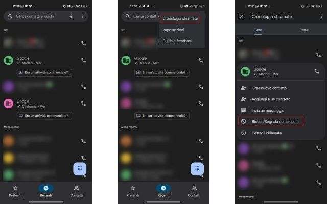 come bloccare numero android