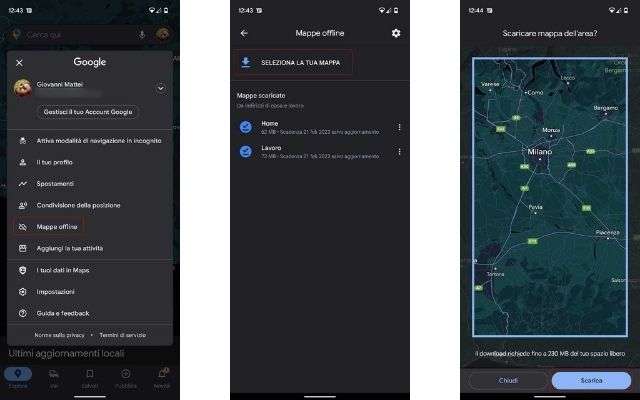 google maps scaricare mappe offline