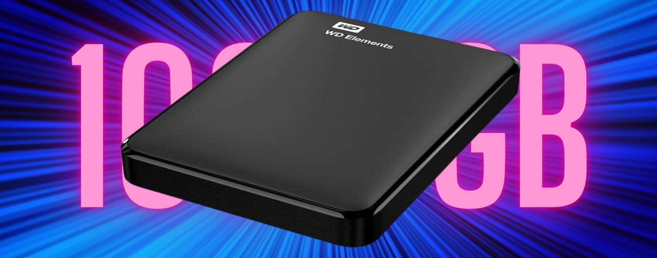 1000 GB di spazio ovunque vai: Hard disk portatile a prezzo ESCLUSIVO 1000 GB di spazio ovunque vai: Hard disk portatile a prezzo ESCLUSIVO