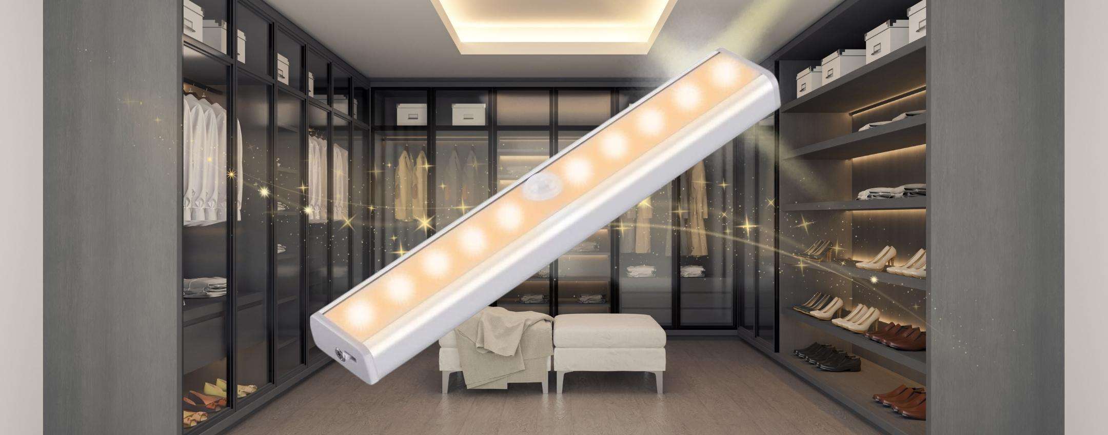 Niente più scheletri nell'armadio: luci LED con sensore di movimento TOP Niente più scheletri nell'armadio: luci LED con sensore di movimento TOP