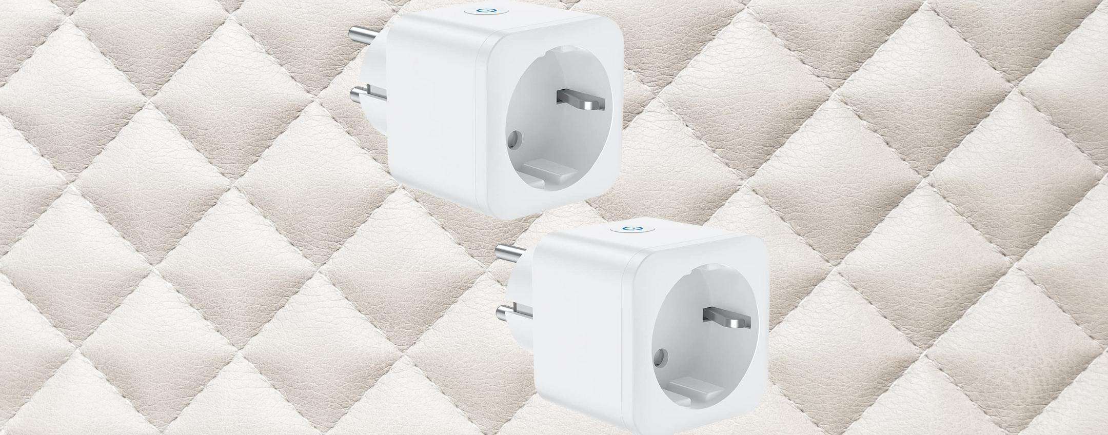 Due prese intelligenti che rendono la tua casa connessa (18€) Due prese intelligenti che rendono la tua casa connessa (18€)