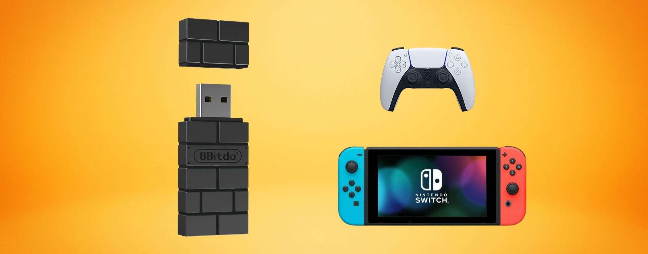 Come usare il controller PlayStation o Xbox su Nintendo Switch con 8Bitdo Come usare il controller PlayStation o Xbox su Nintendo Switch con 8Bitdo