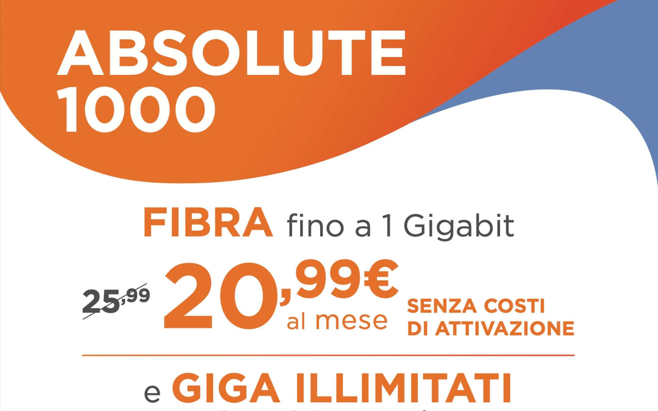 WINDTRE: Absolute Fibra senza Modem da 16,99€