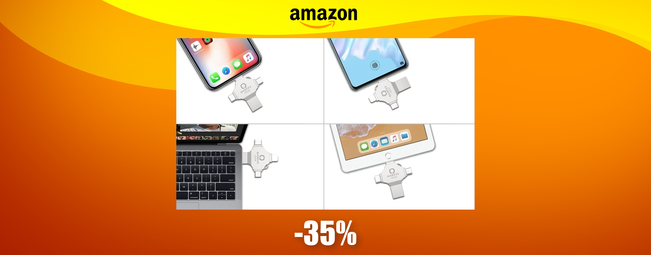 Chiavetta USB 128GB UNIVERSALE: la usi con tutto, tua a 25€ (-35%) Chiavetta USB 128GB UNIVERSALE: la usi con tutto, tua a 25€ (-35%)