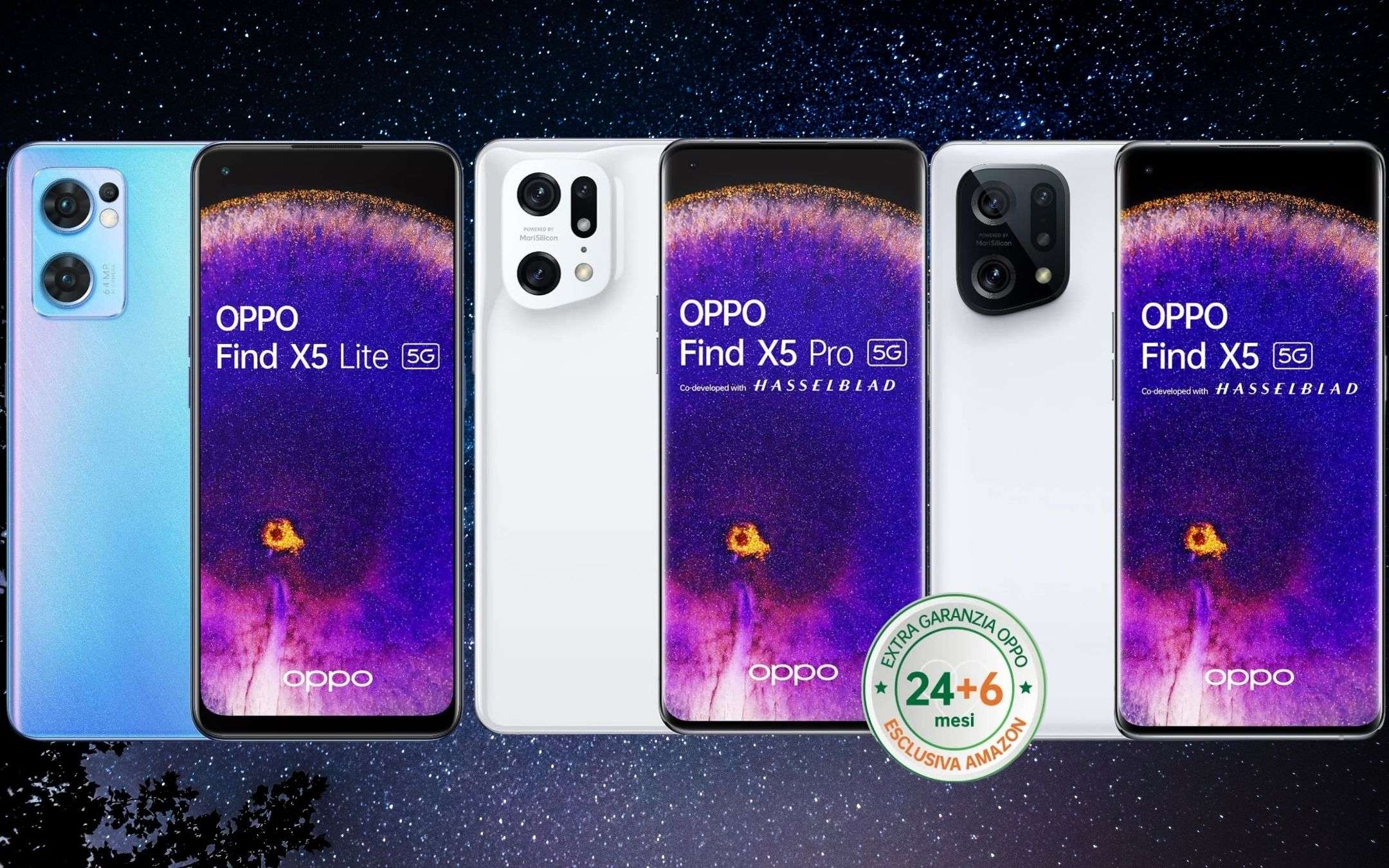 OPPO Find X5: tutta la serie è su Amazon con una marea di omaggi OPPO Find X5: tutta la serie è su Amazon con una marea di omaggi