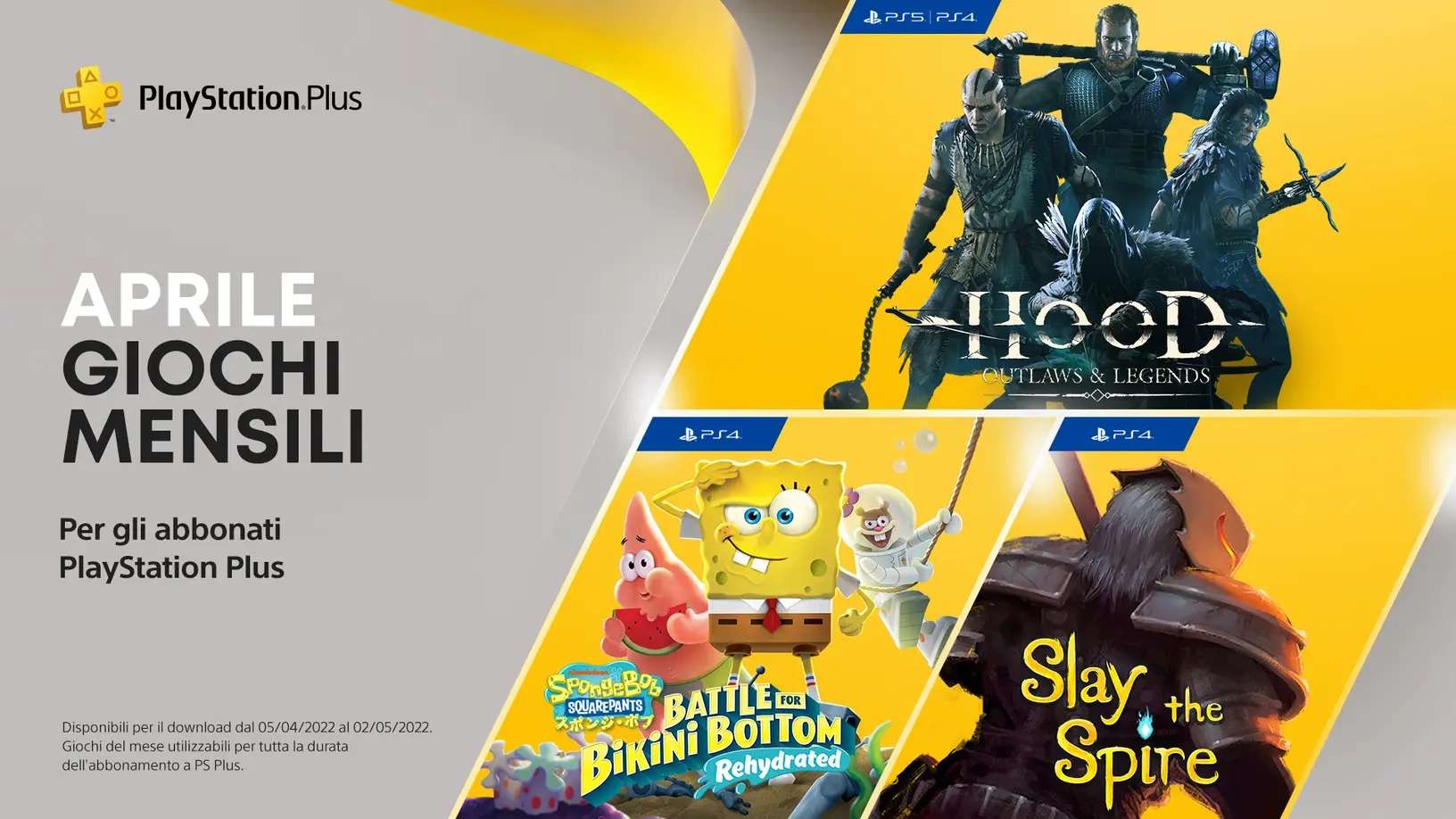 PS Plus aprile 2022 giochi gratis
