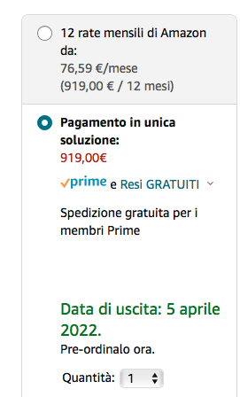 OnePlus 10 Pro 5G è già su : anche con 12 rate a tasso zero