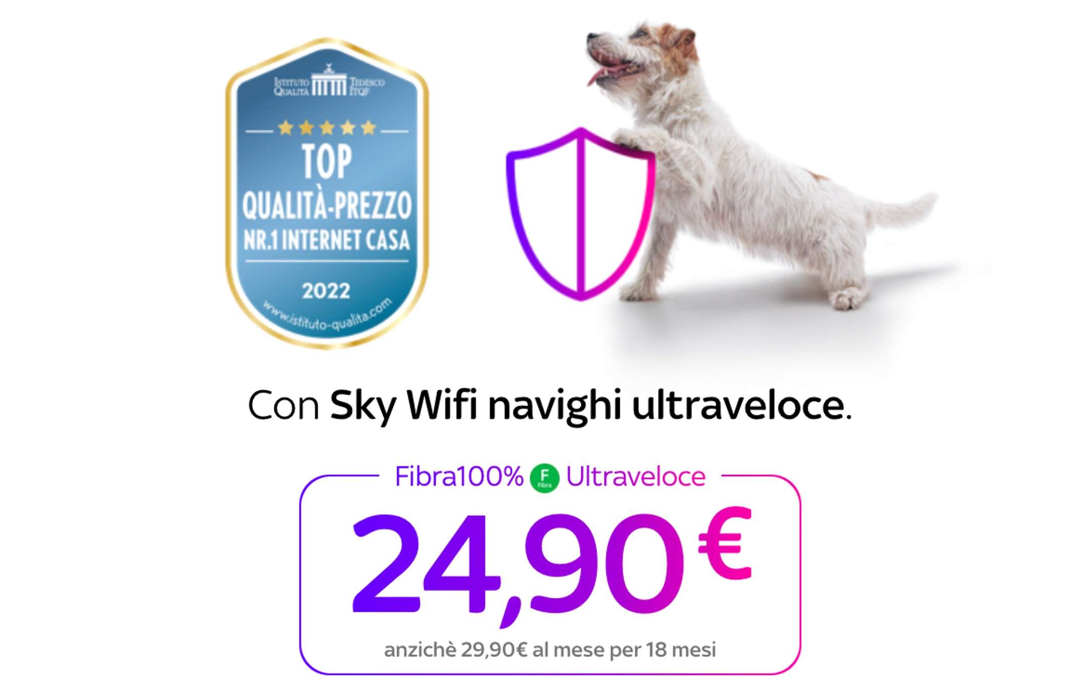 Sky WiFi: Promo Fibra a soli 24,90€ al mese