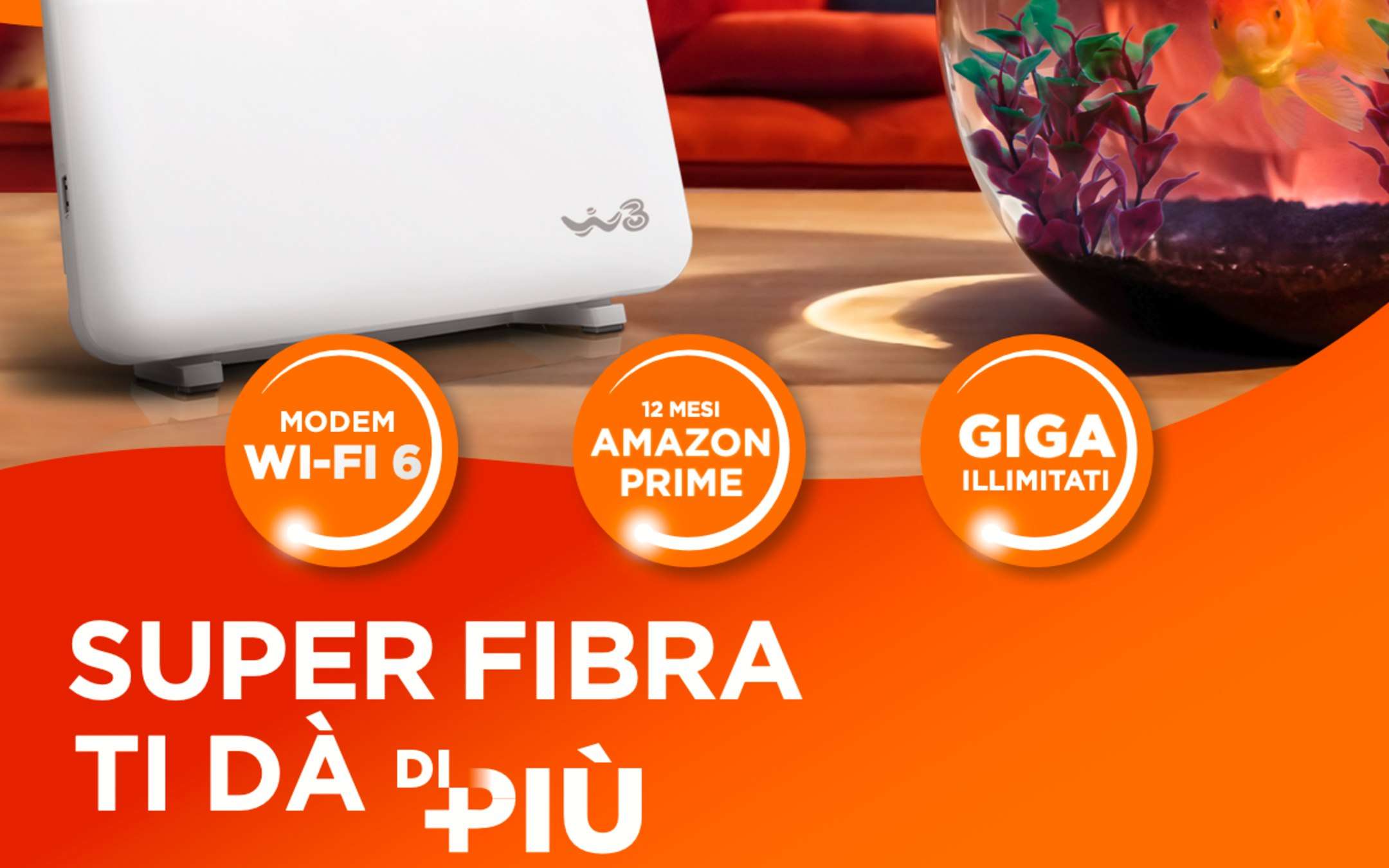 WINDTRE: Super Fibra con 12 Mesi di Prime a 22,99€