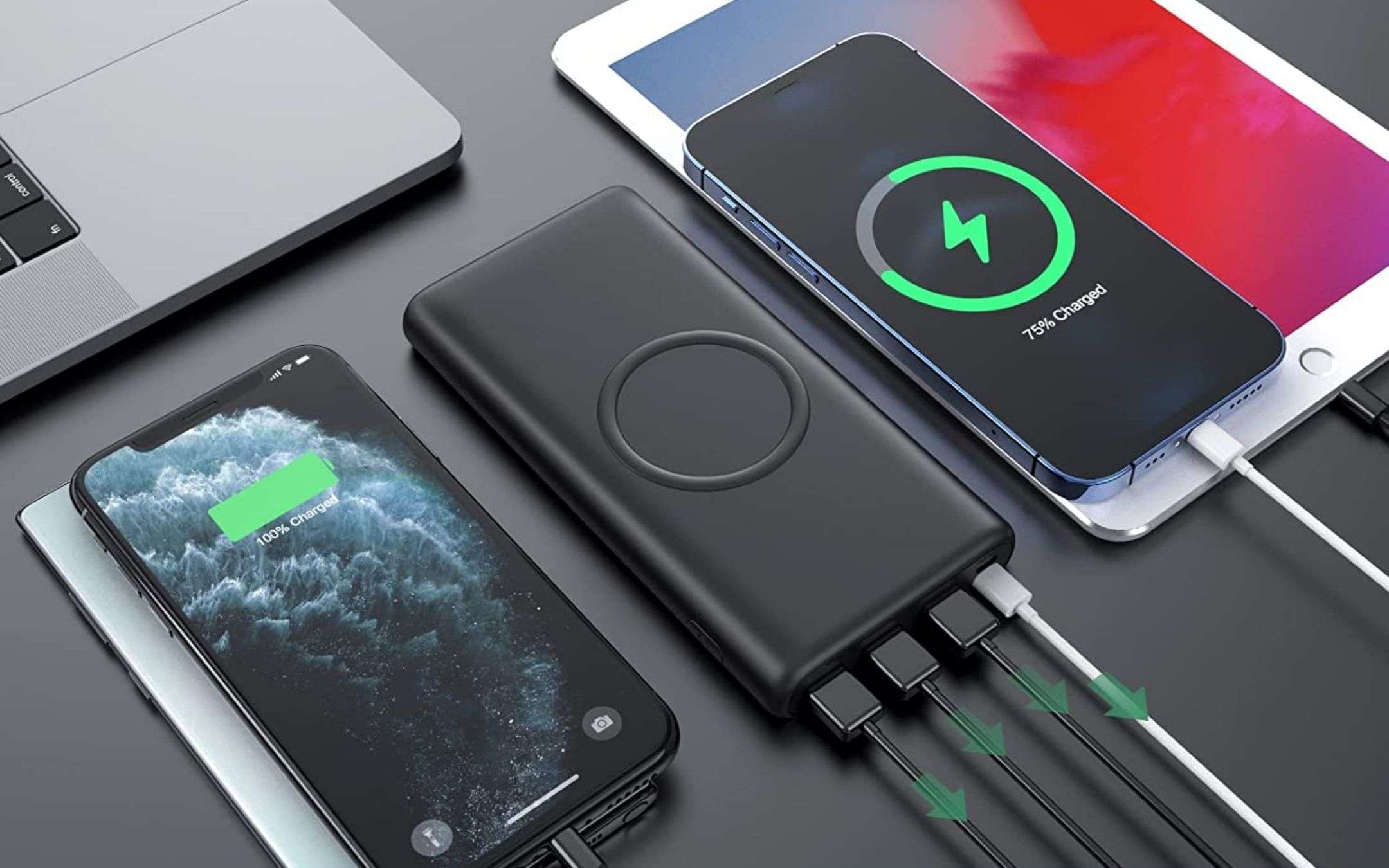 Appena 25€ per un powerbank wireless da 33800 mAh: prezzo REGALO Appena 25€ per un powerbank wireless da 33800 mAh: prezzo REGALO
