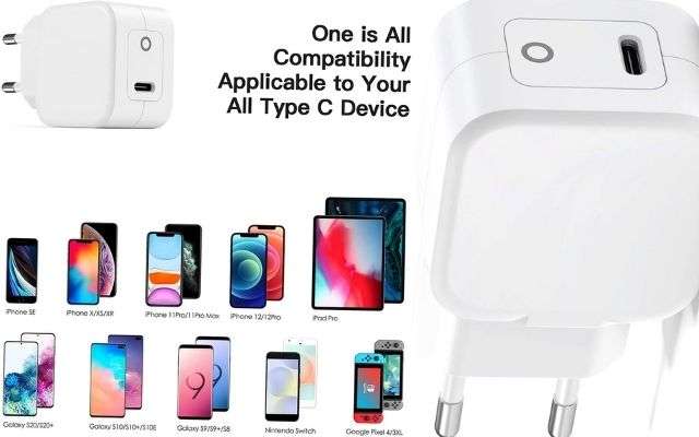 caricabatterie usb type-c 20 w offerta amazon