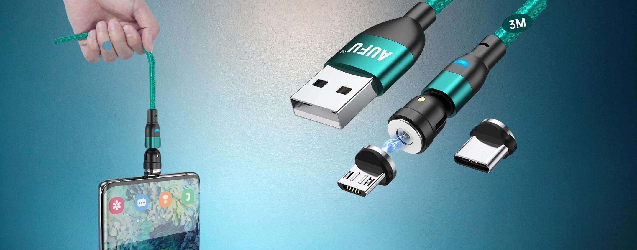 Il cavo di ricarica MAGNETICO che non ti aspetti: 2 in 1 a prezzo PAZZO Il cavo di ricarica MAGNETICO che non ti aspetti: 2 in 1 a prezzo PAZZO