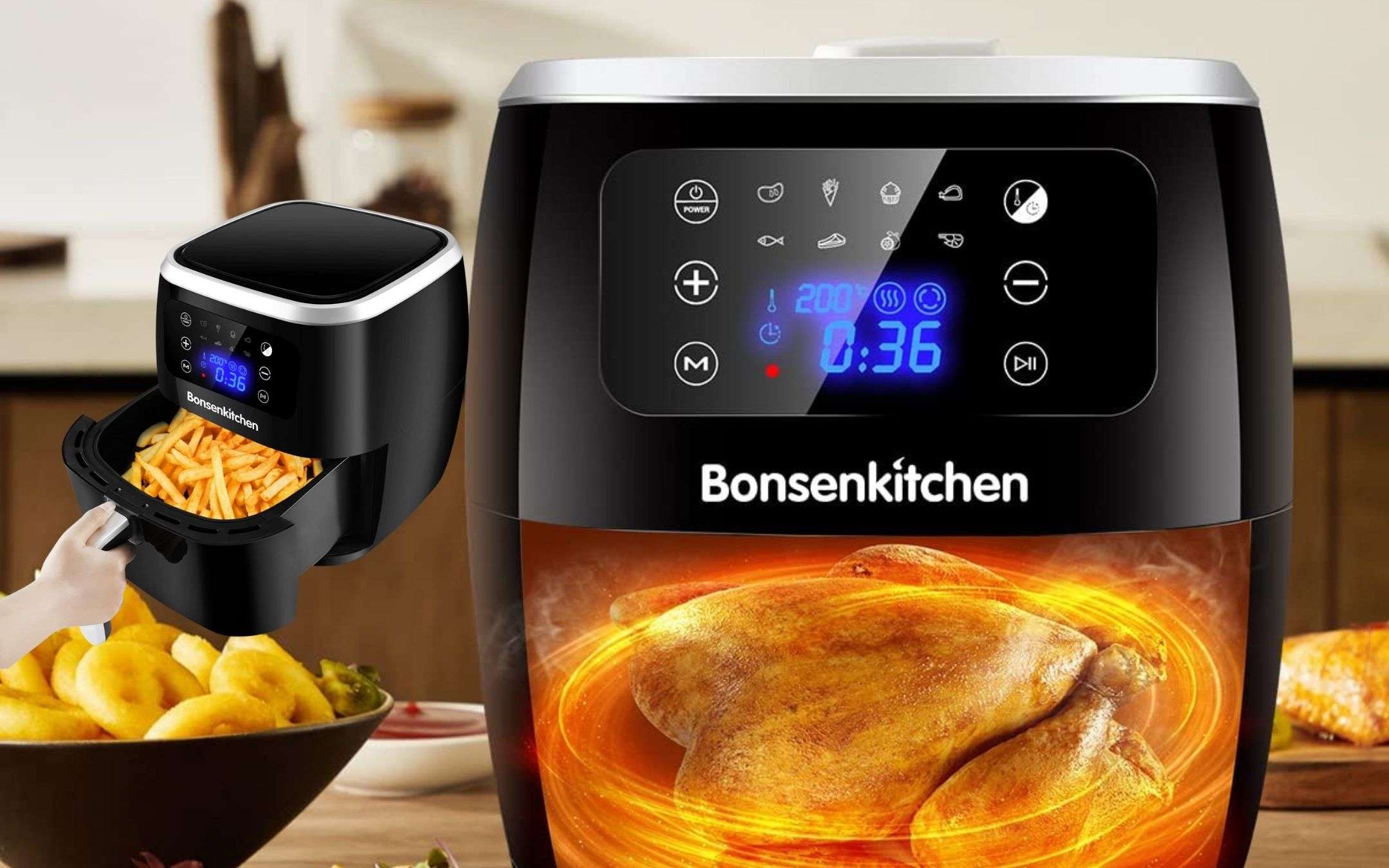 Friggitrice ad aria XXL a 79€: cucina in metà tempo, taglio bolletta Friggitrice ad aria XXL a 79€: cucina in metà tempo, taglio bolletta
