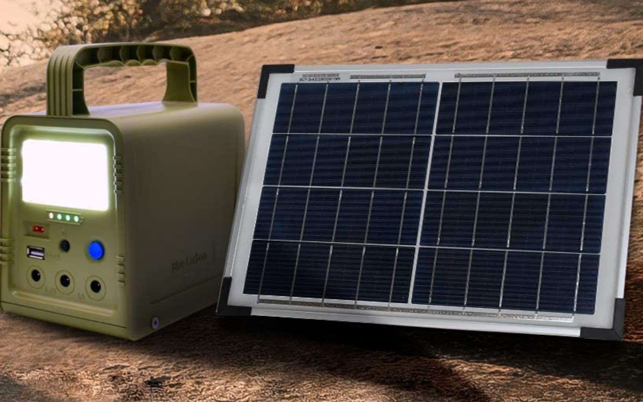 Mini impianto fotovoltaico con accumulo e porta USB a 76€: prezzaccio