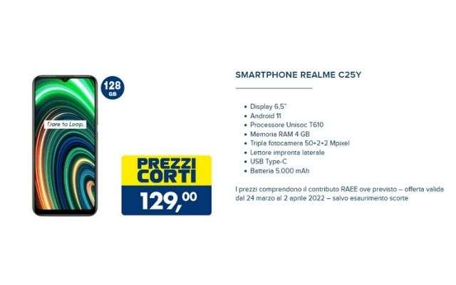 offerta tech esselunga realme c25y