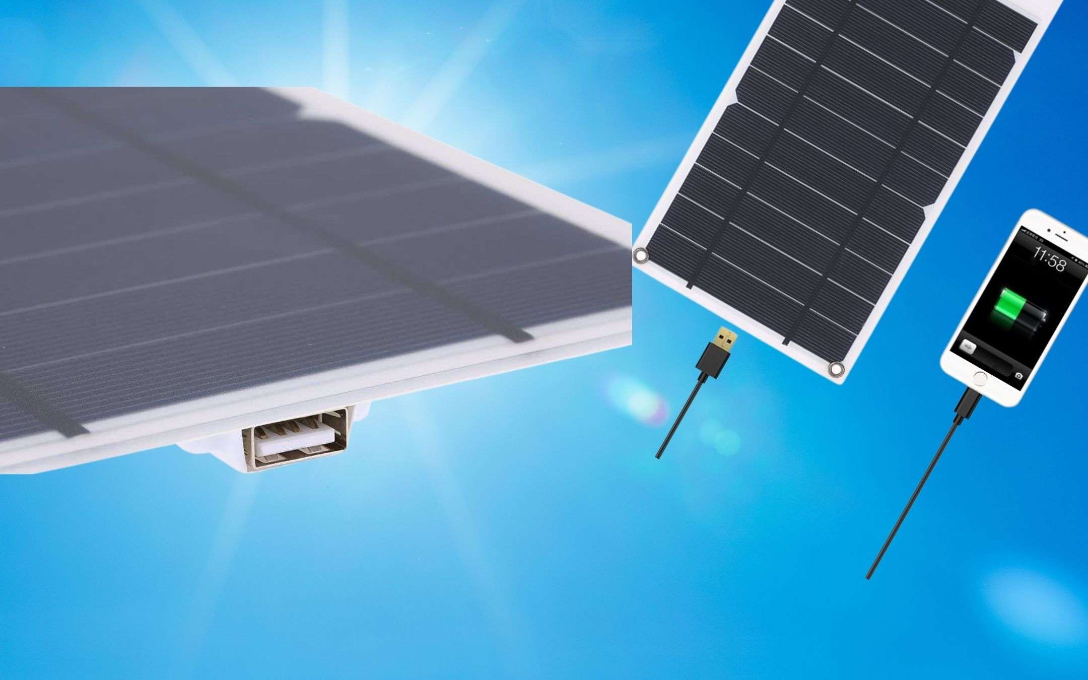 Ricarica smartphone e device con l'energia del sole ovunque (22€) Ricarica smartphone e device con l'energia del sole ovunque (22€)