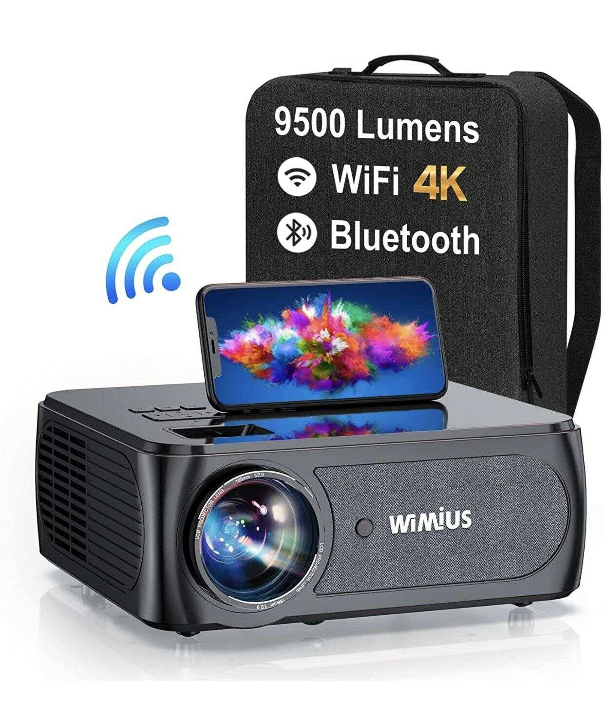 Mini proiettore 4K 5G WIFI Bluetooth 9500 Lumen