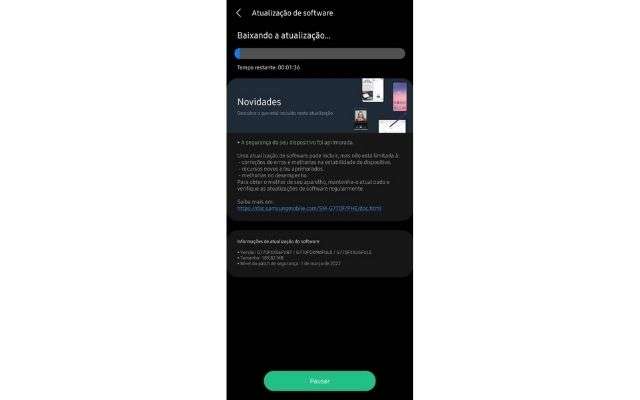 samsung galaxy s10 lite patch sicurezza marzo 2022