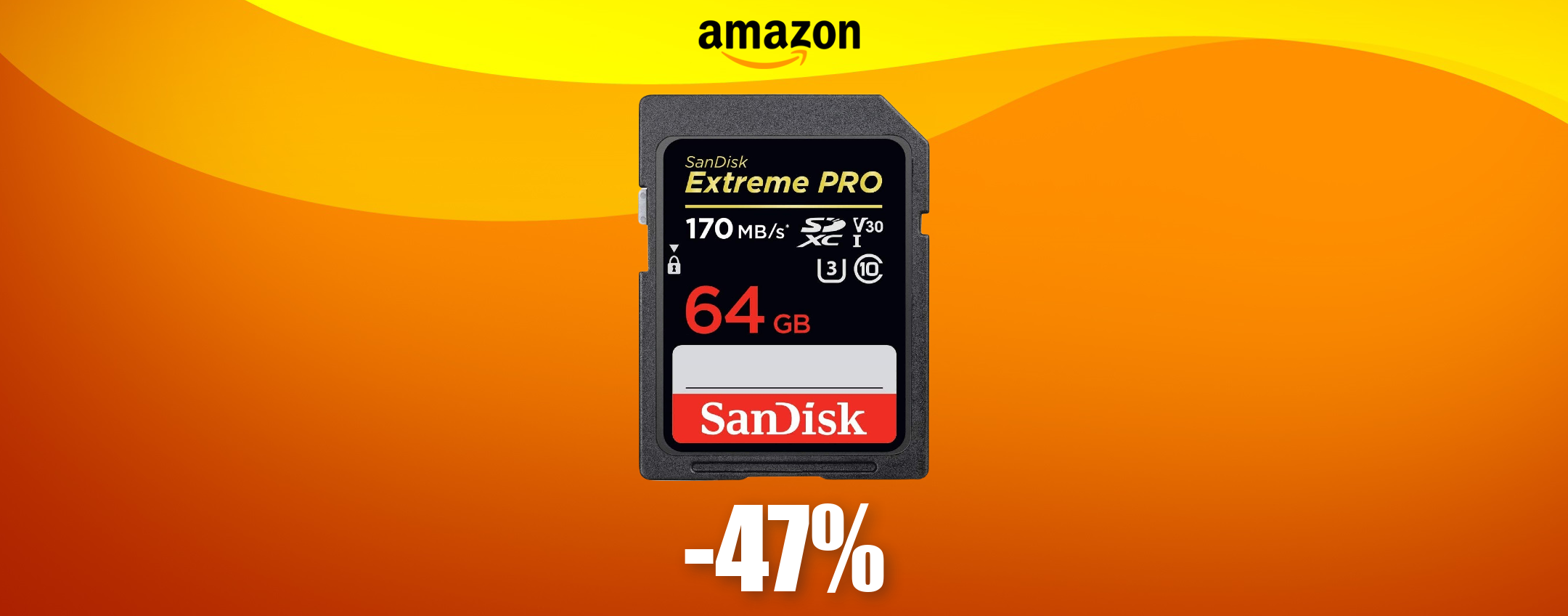 Scheda SD 64GB a quasi metà prezzo: sconto IMPERDIBILE (19€)