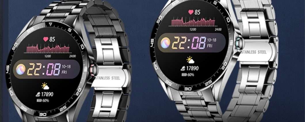 Smartwatch con cinturino in acciaio: LUSSO al polso con 50€