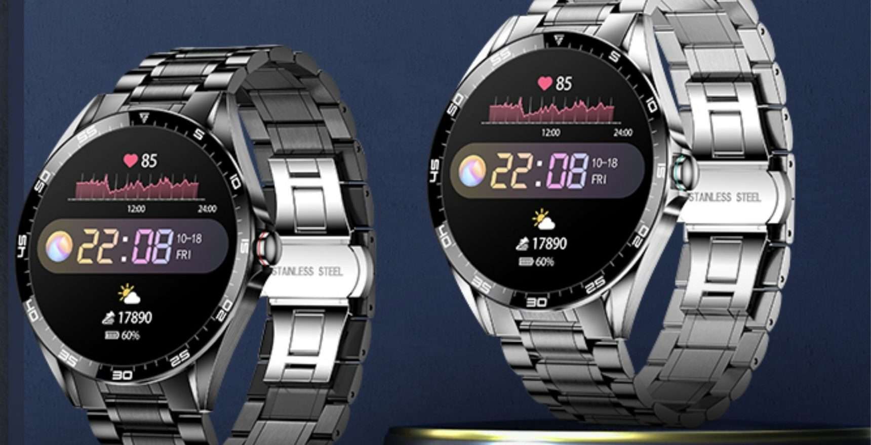 Smartwatch con cinturino in acciaio: LUSSO al polso con 50€